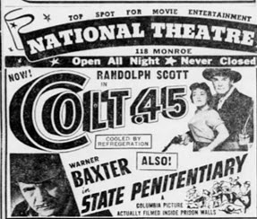 National Theatre - Sun July 23 1950 Ad